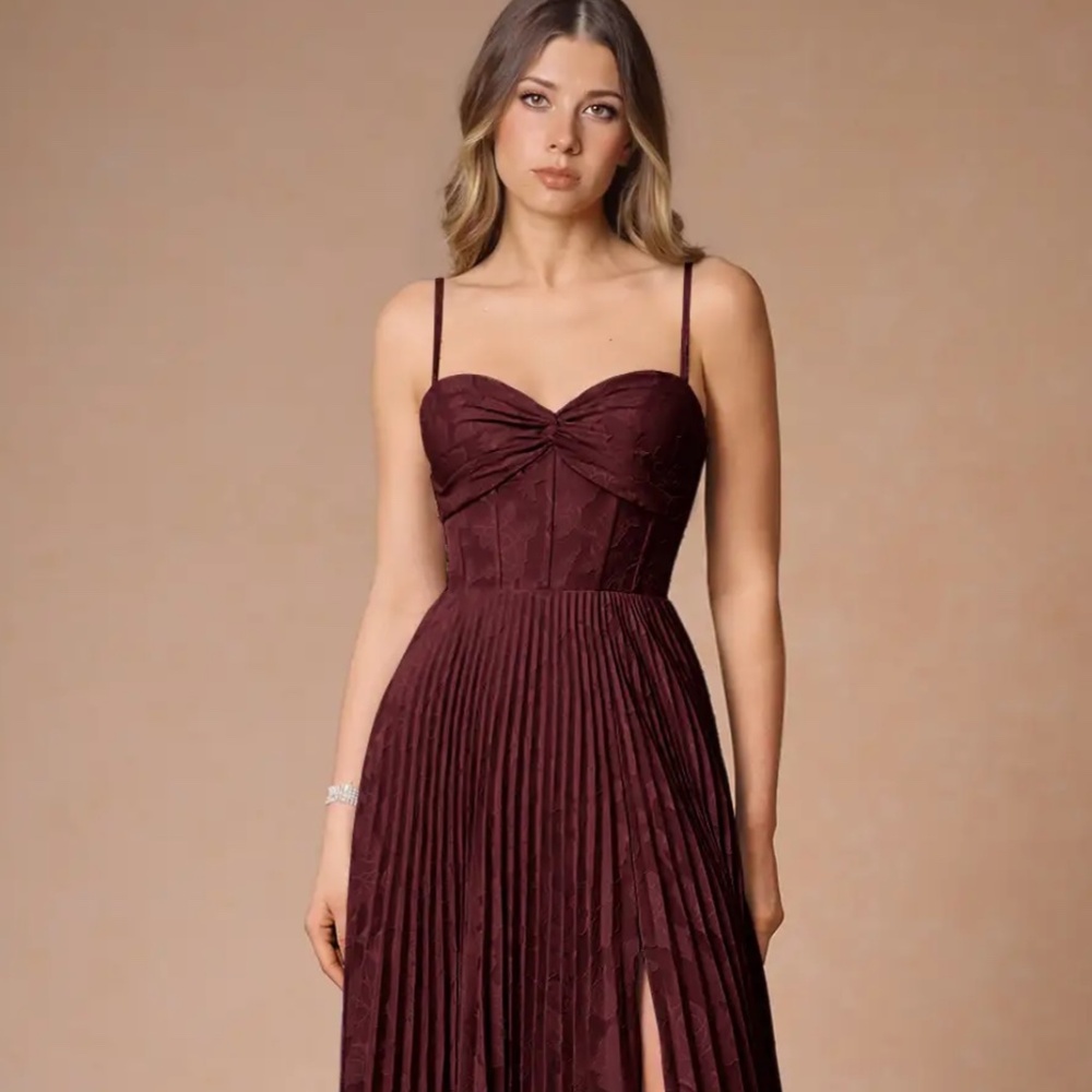 NWT Elegant Maroon/wine maxi dress size 12 BRAND NEW NEVER WORN